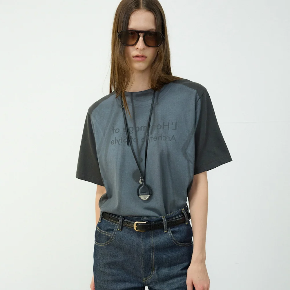 TEE-ON-TEE GRAPHIC TEE_CHARCOAL GREY