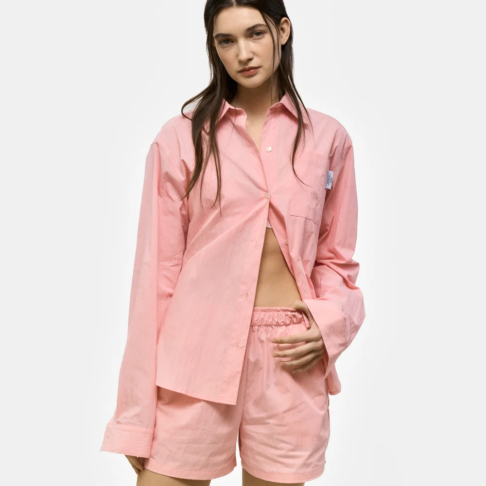 PAPER BUTTON SHIRTS PAJAMAS_PINK