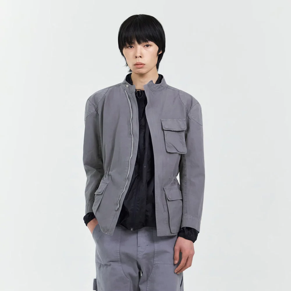 CURVED HUNTING JACKET SLATE GREY