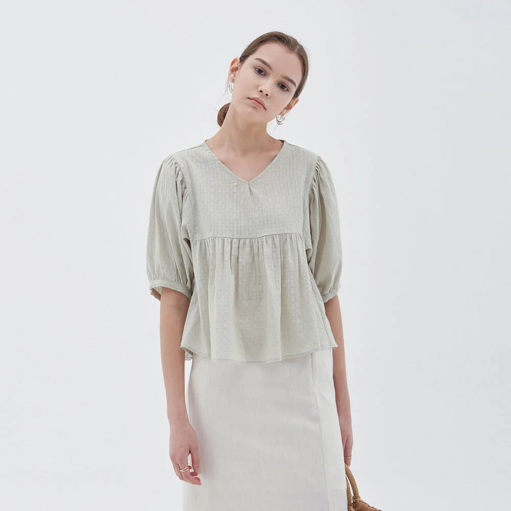 NEEDIE BASE STRAP BLOUSE_MINT