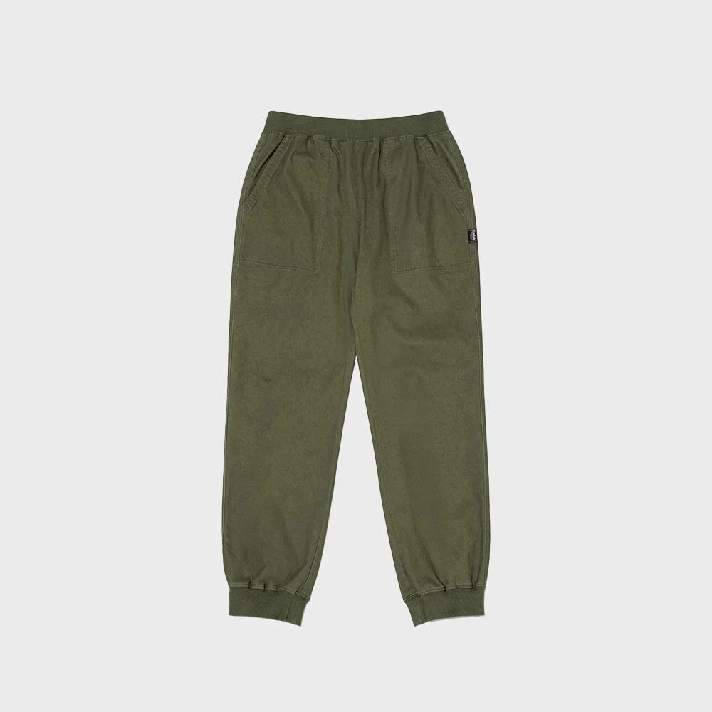 暖棉 常規 慢跑褲 輕鬆 褲子 KHAKI