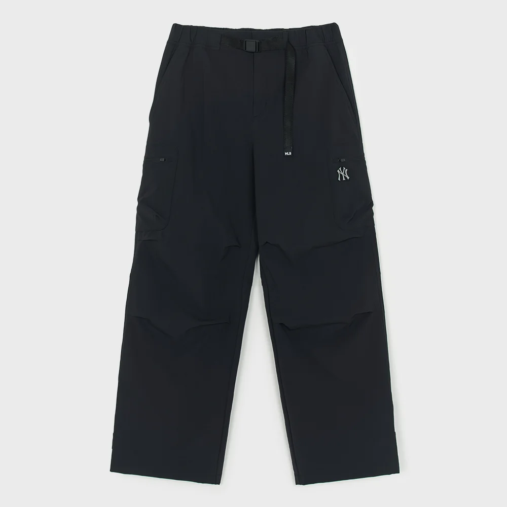 戶外機能風 防撕裂布 腰帶 工裝 寬褲 NY (Black)