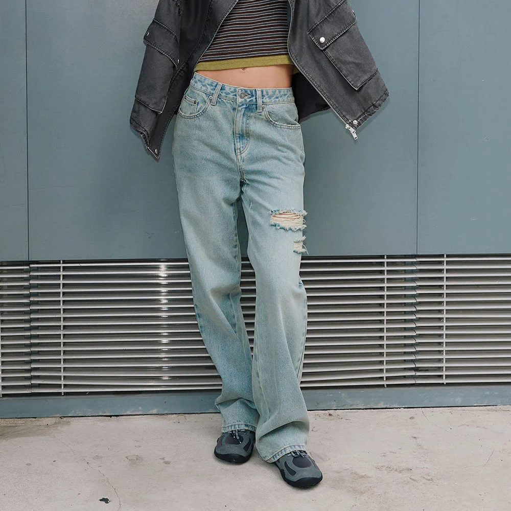 Damage Detail Washing Denim Pants VJ6AL933_2color