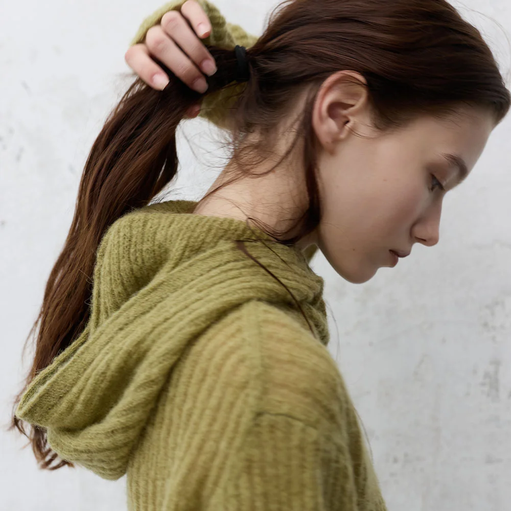 Alpaca Blended Half-Zip Hood Knit VK6AP979_2color
