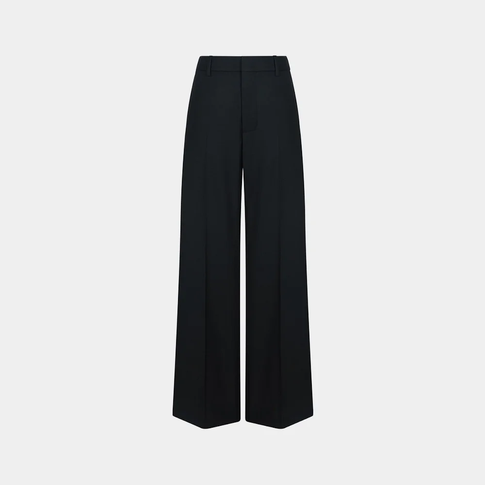 (W) TAILORED BELL BOTTOM PANTS - BLACK
