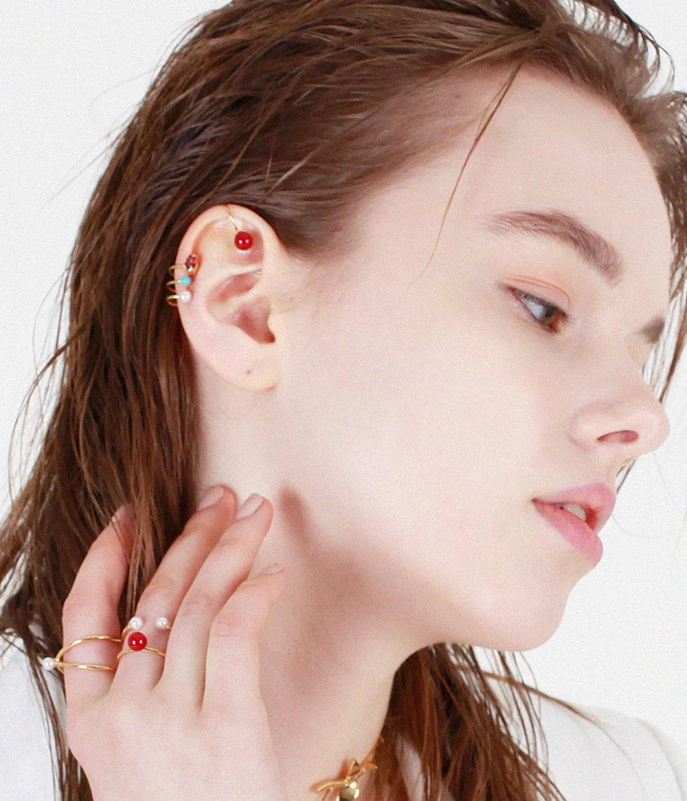 Red Little Fruits Earcuff