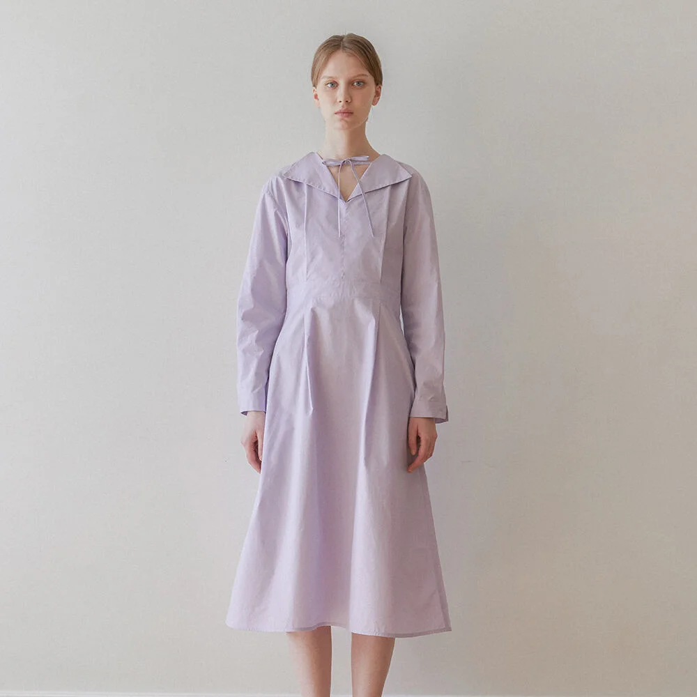 Alice Tie Detail Dress - Violet