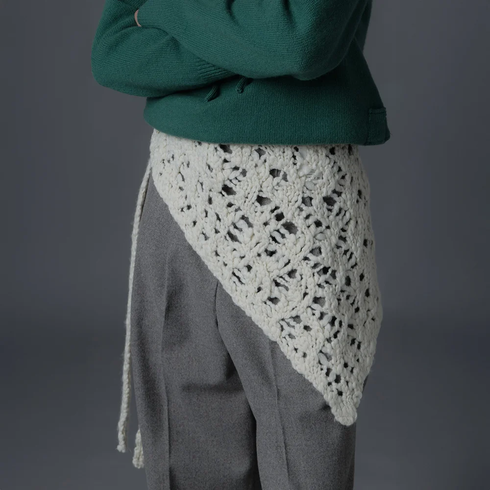 Moss Multiway Knit Cape (Ivory)