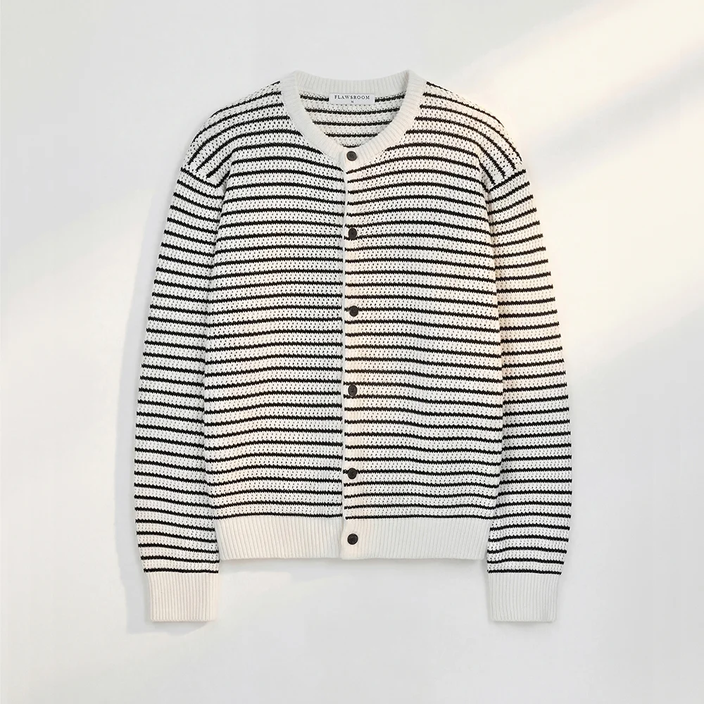 Aftersun Stripe Cardigan IVORY
