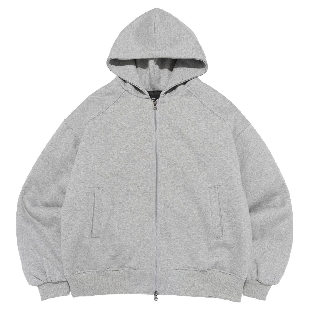HEAVY OVER PADDED HOOD ZIP-UP (GRAY)