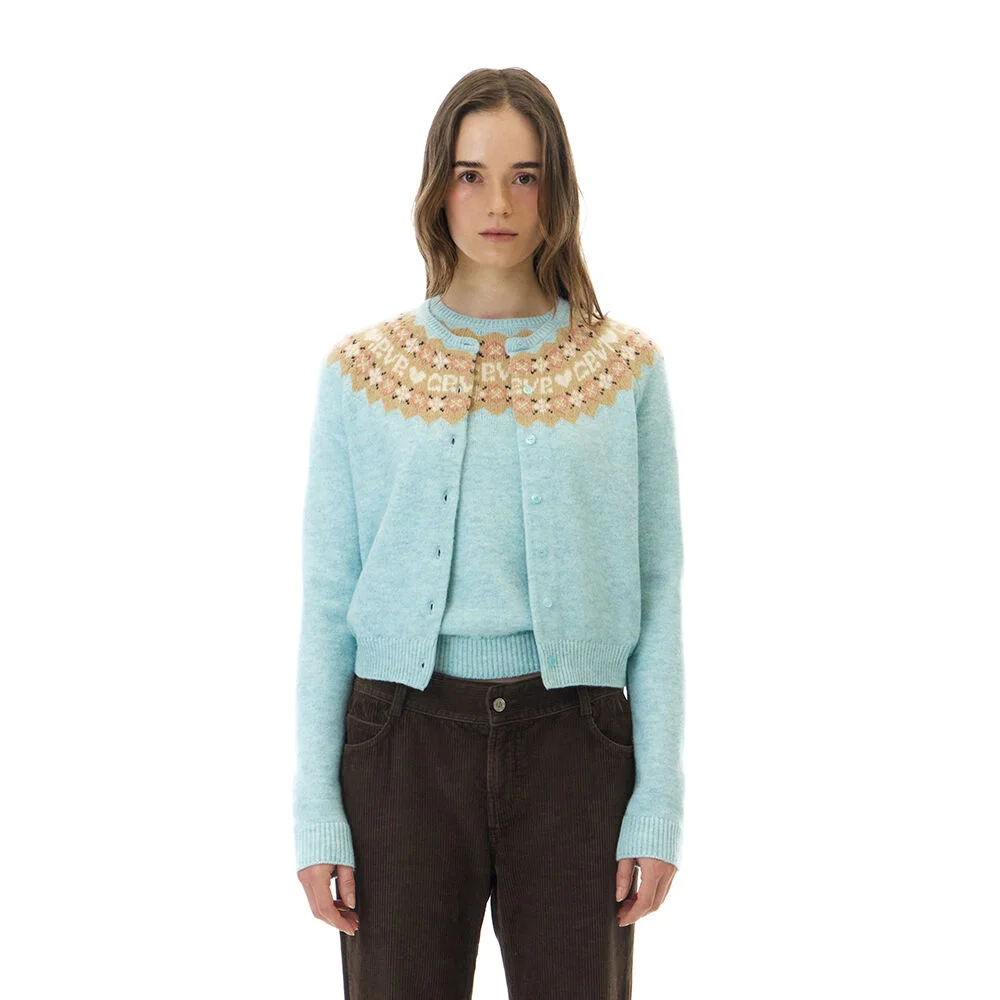 BONA NORDIC KNIT CARDIGAN (LIGHT BLUE)