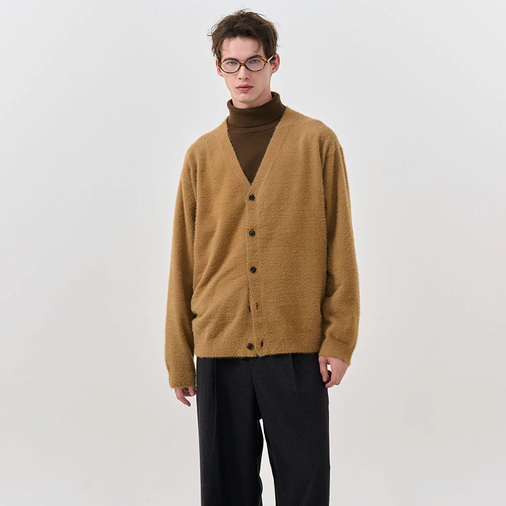 UNISEX Hairy V領 開襟外套 / SBD4U04010