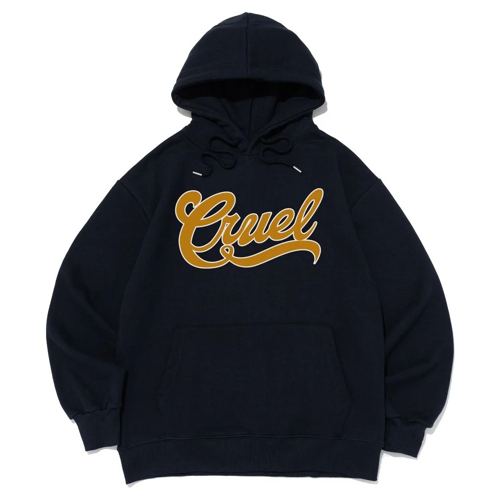 CRUEL LOGO HOOD T-SHIRT (NAVY)