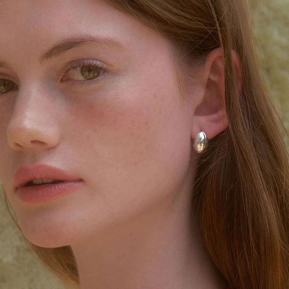 Bold Egg Earrings (L242MER050)