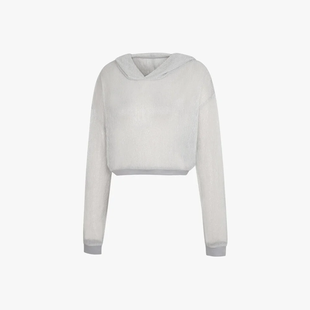 Cross Court 網布 連帽衫 短外套 SILVER