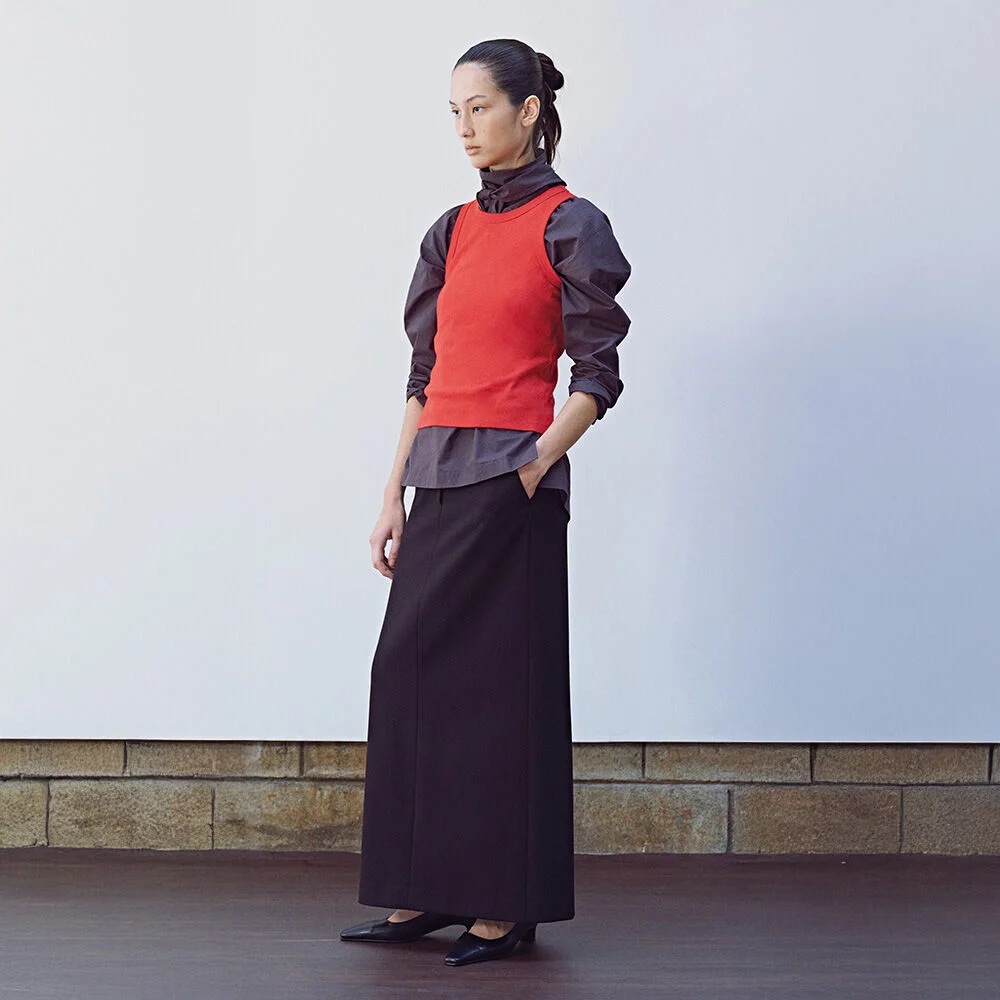 Low Waist Slit Long Skirt S117-10