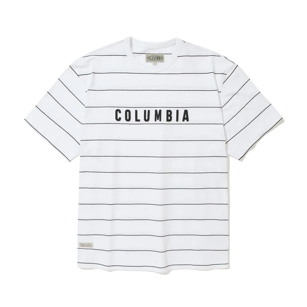 SIMPLE LOGO STRIPE S/S T-SHIRTS 白色
