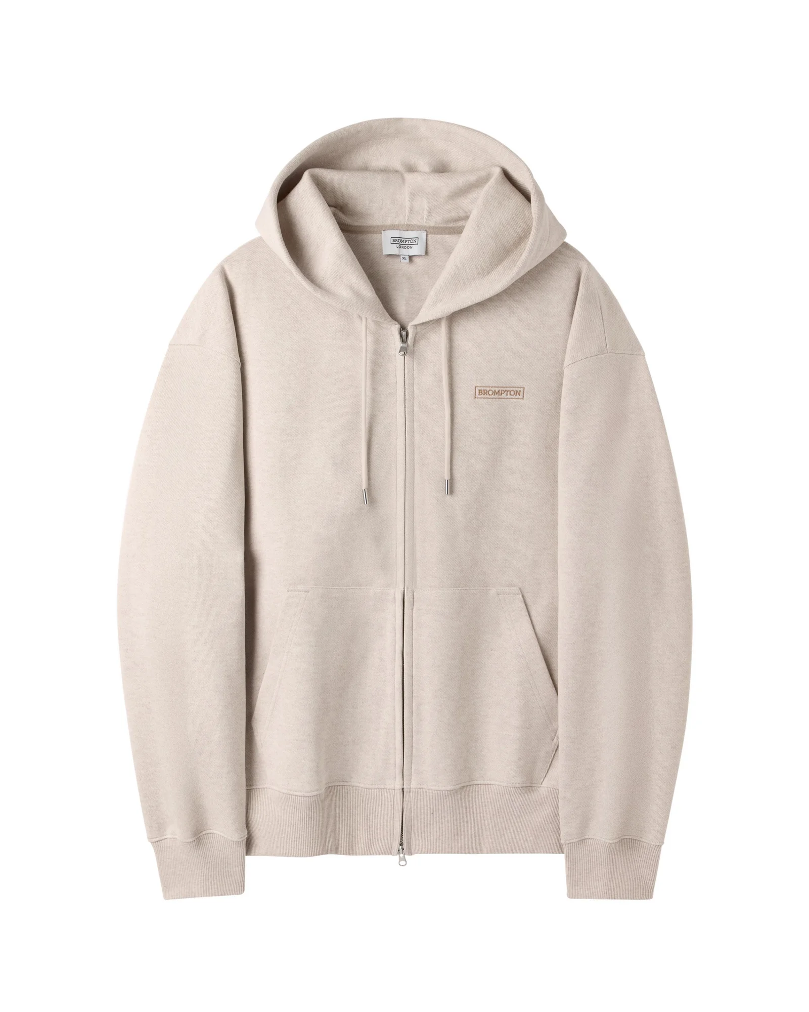 JACQUARD HOODIE ZIP-UP - OATMEAL (P261UFT103)