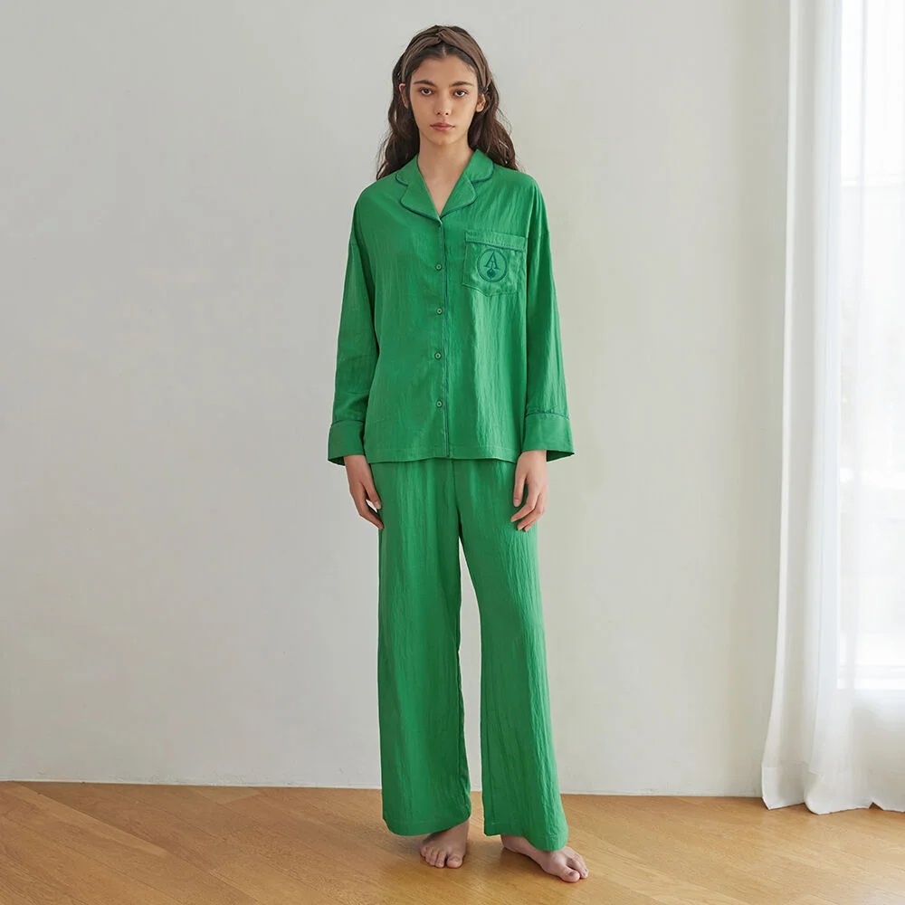 CLASSIC ROUND PAJAMA SET_green