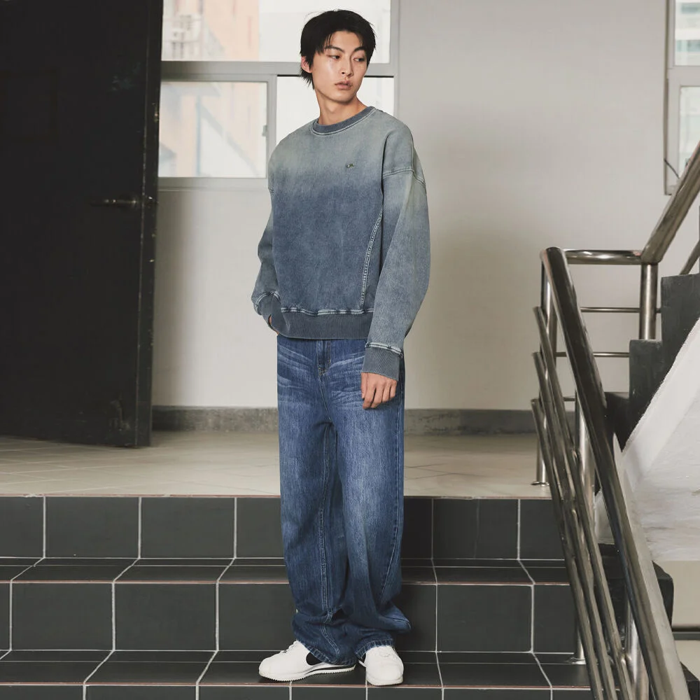 男裝 經典 直筒 牛仔 褲子