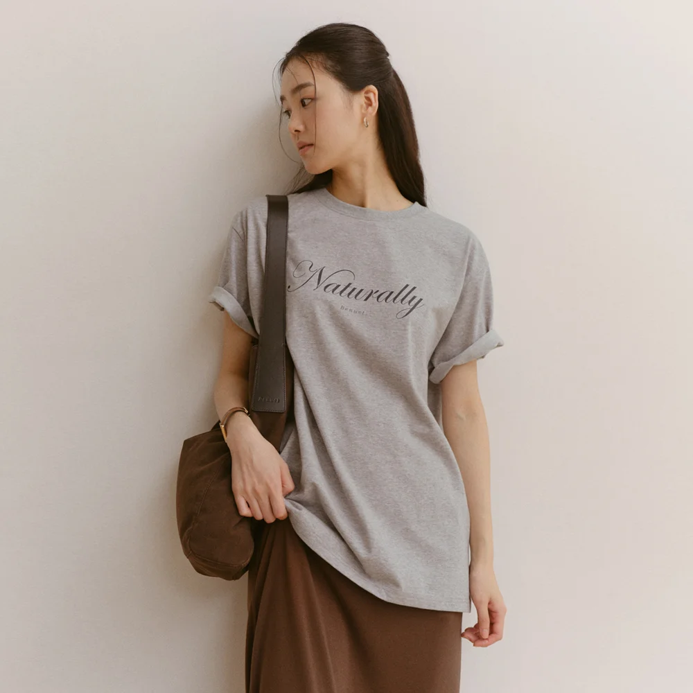 Naturally T-Shirt_Melange Gray