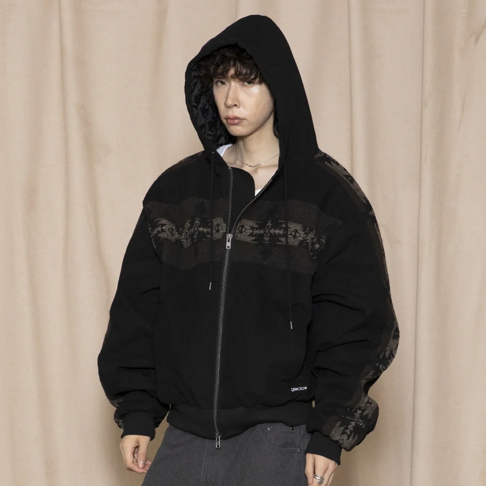 GJ097 Native 連帽衫 外套 (BLACK)