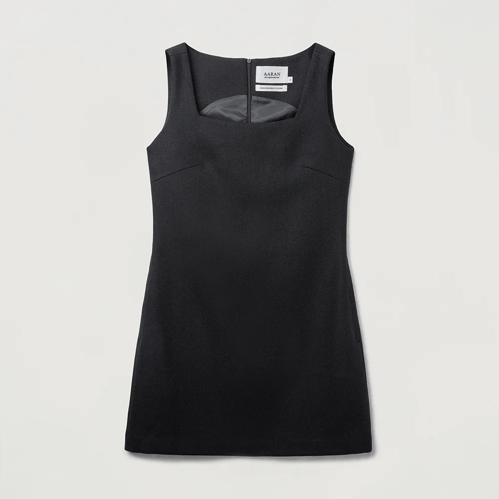 Wool single one-piece_black