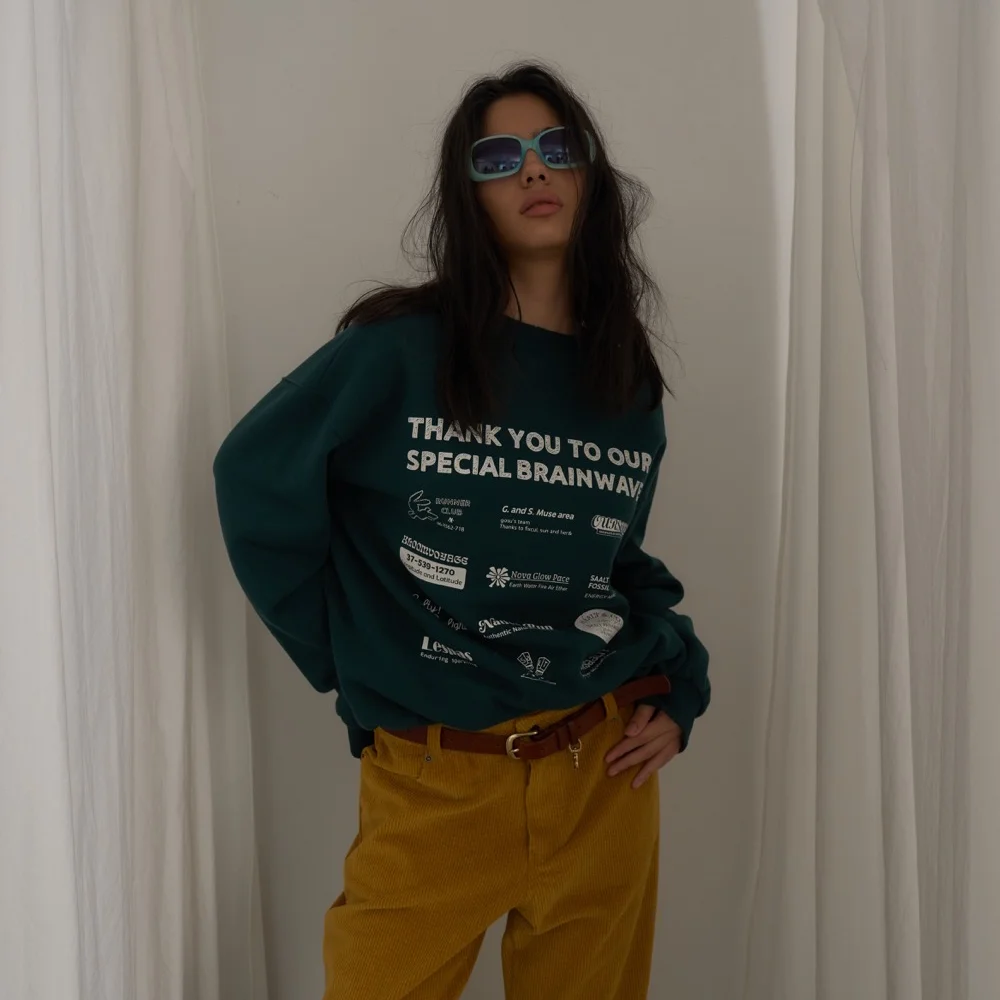 Vintage Hare Sweat Shirt / Deep Green