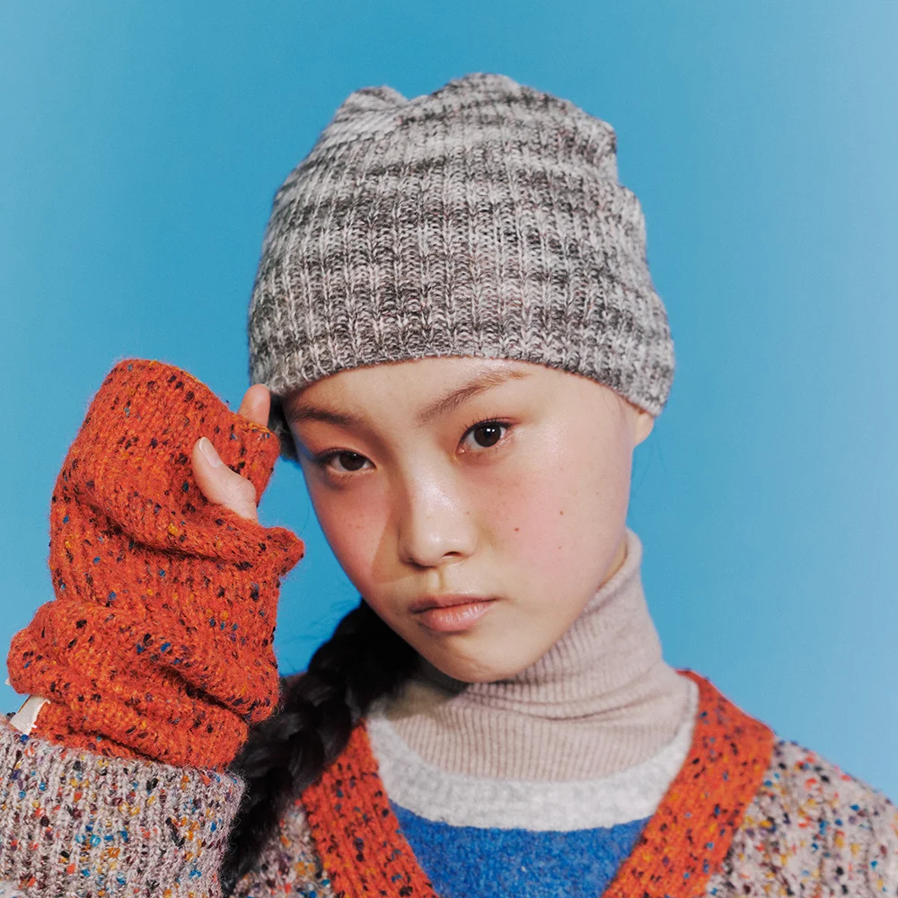 BLOCK BEANIE GREY