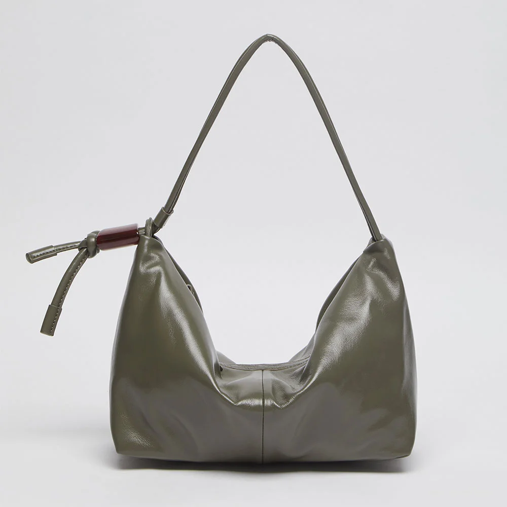 Ridge shoulder bag(Glossy ivy grey)