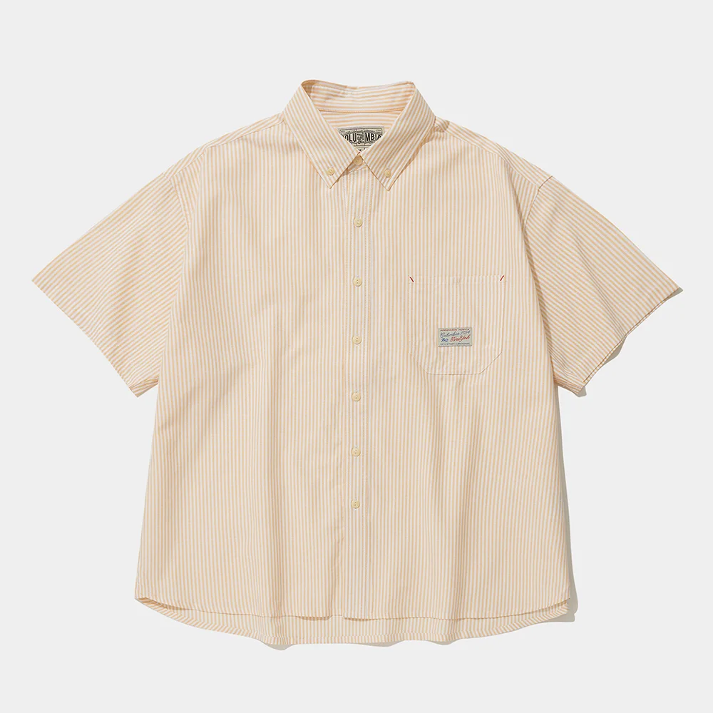 SL-LABEL ONE POCKET OXFORD S/S SHIRTS_YELLOW STREETS