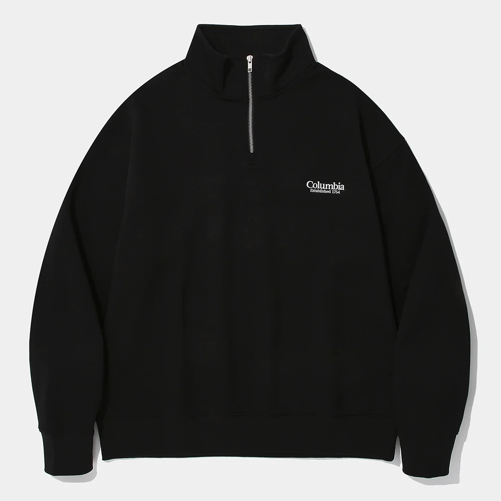 NYC EMB FLEECE H/ZIP SWEATSHIRT_BLACK