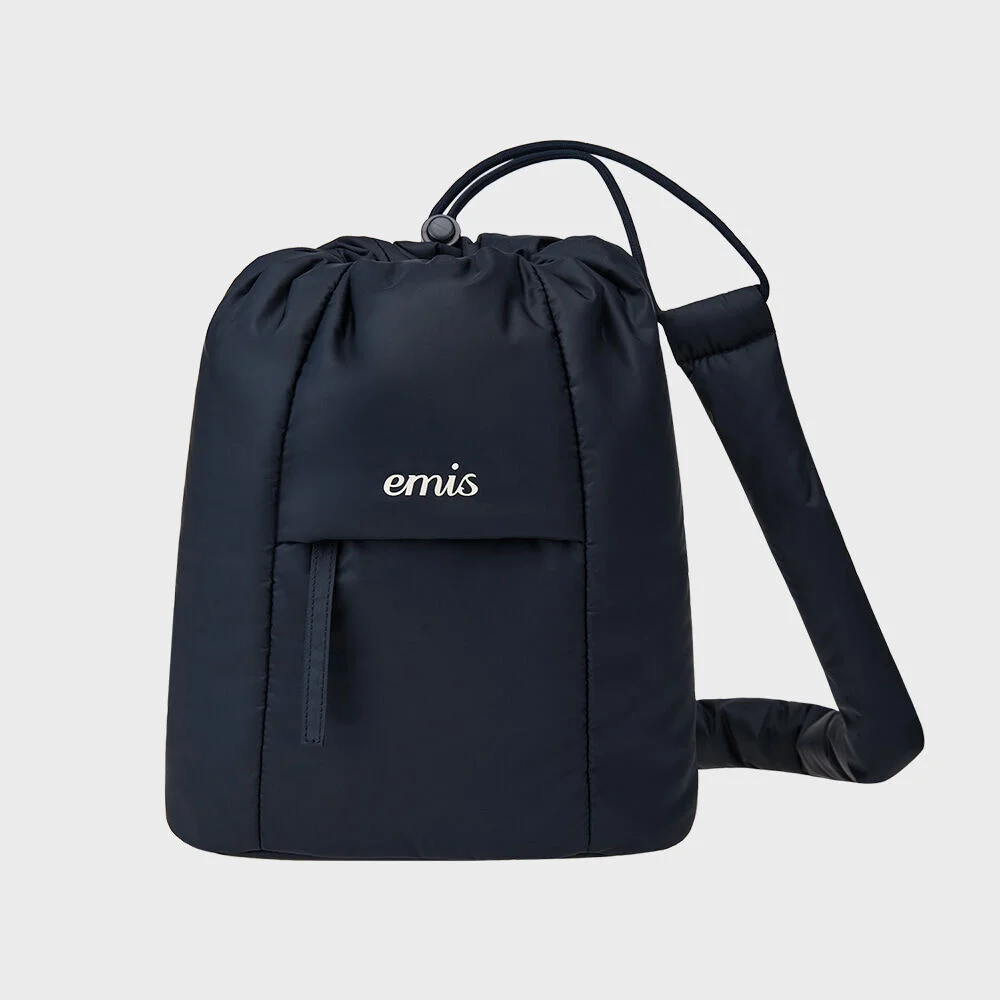 PADDED ZIP POCKET SLING BAG-NAVY