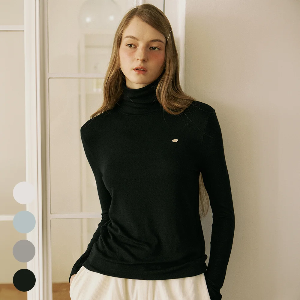 Soft Wool Turtleneck T-shirts - 4color