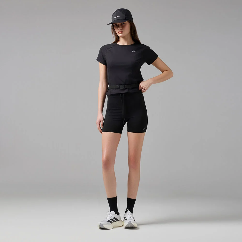 (W)Technol-OV 5 COMFY FLEX LEGGINGS SHORTS (BLACK)