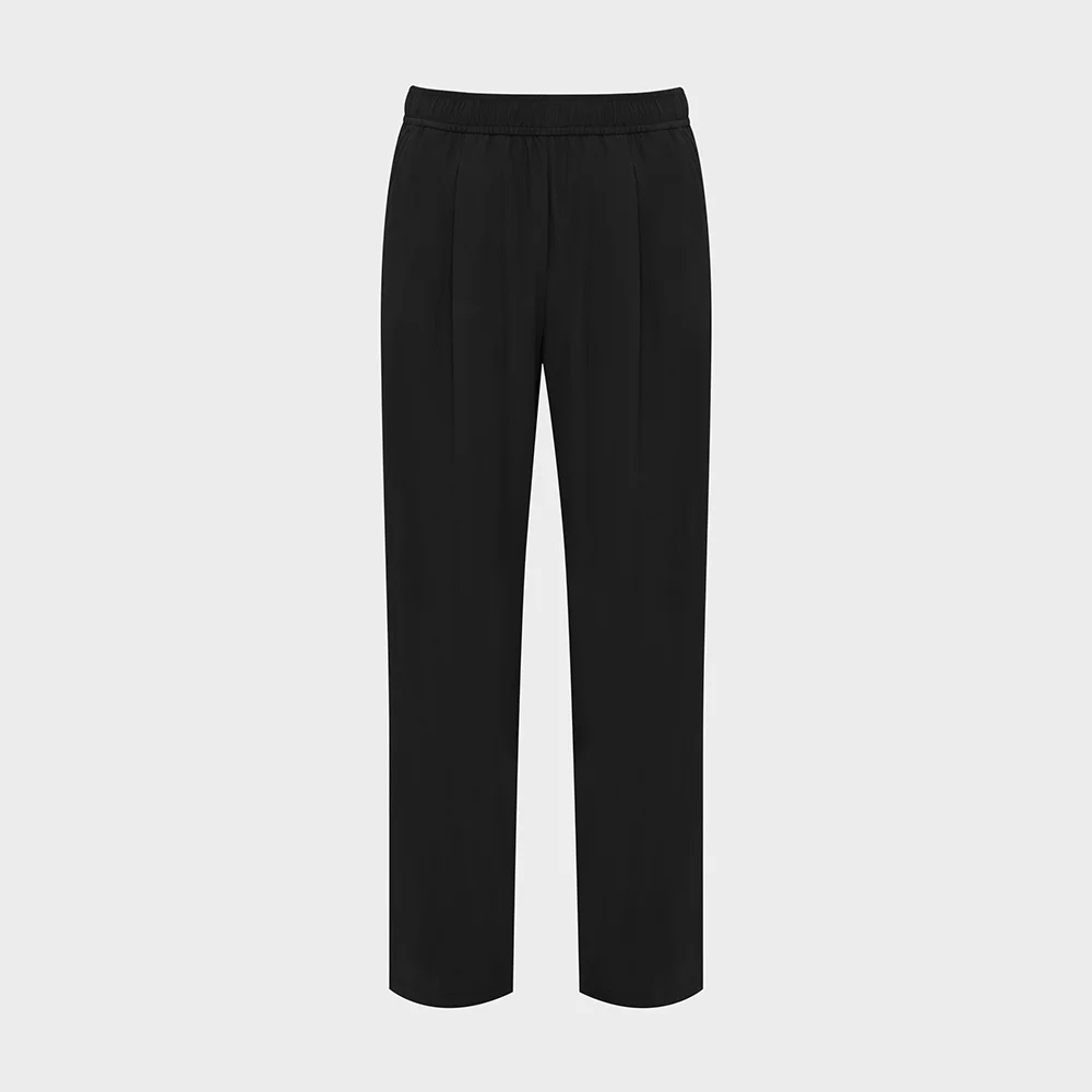 COOLEATS ICE (COOLEATS 冰霜色) 女裝 鬆緊帶 褲子_Black_DWM26356Z1