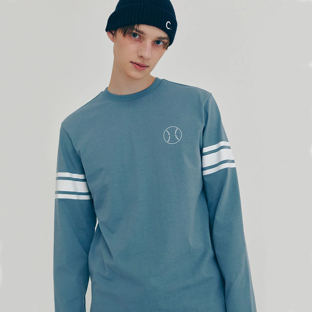 Baseball Sleeve T-Shirt (Blue)