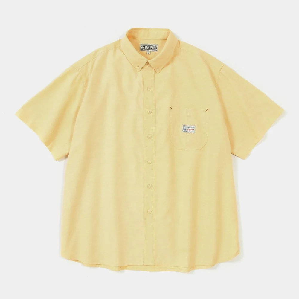 SL-LABEL ONE POCKET OXFORD S/S SHIRTS 黃色