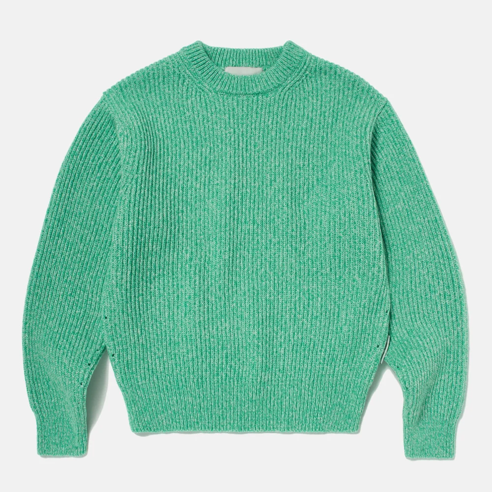 Multi-tweed Sweater (EMERALD GREEN)