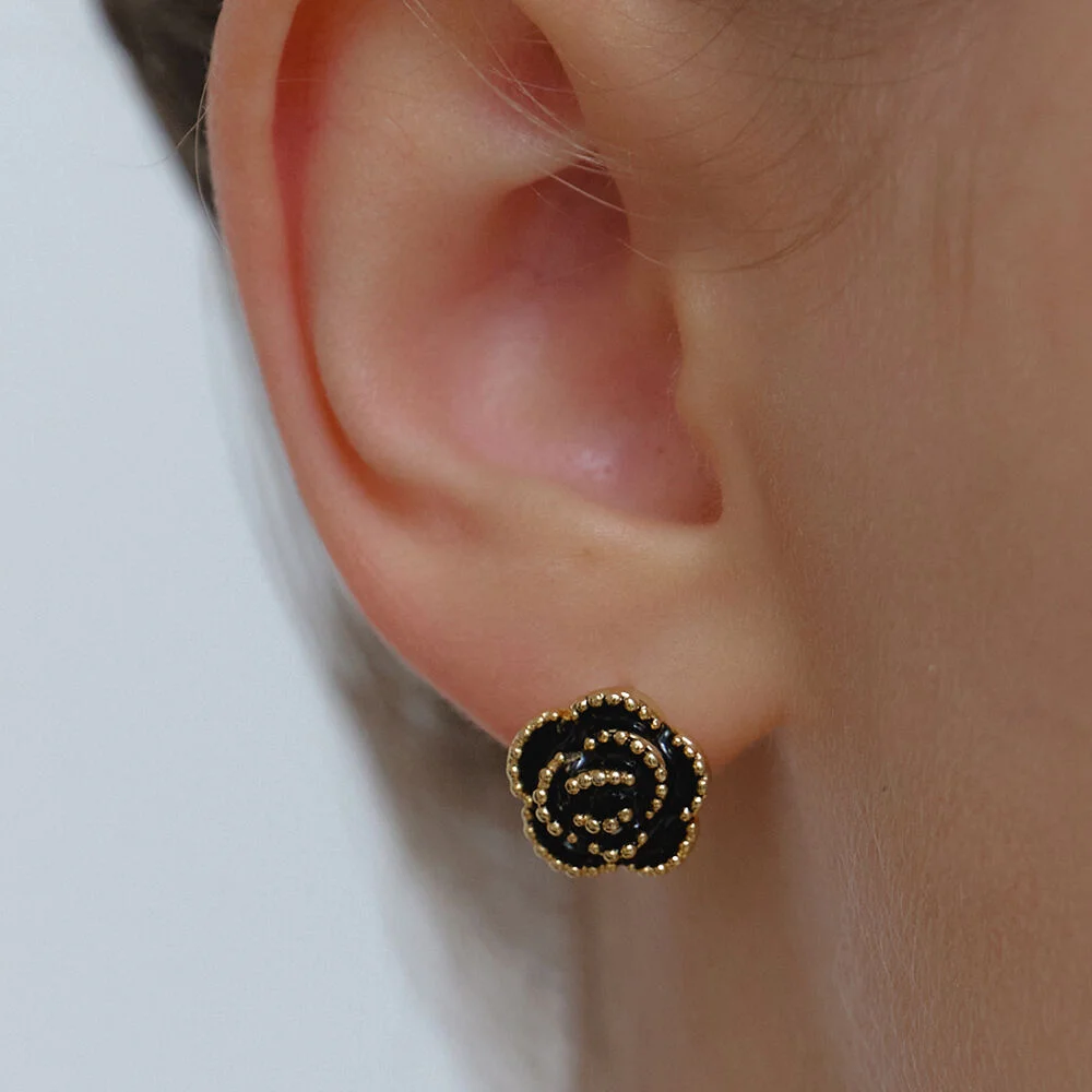 epoxy flower earring_3color JE068