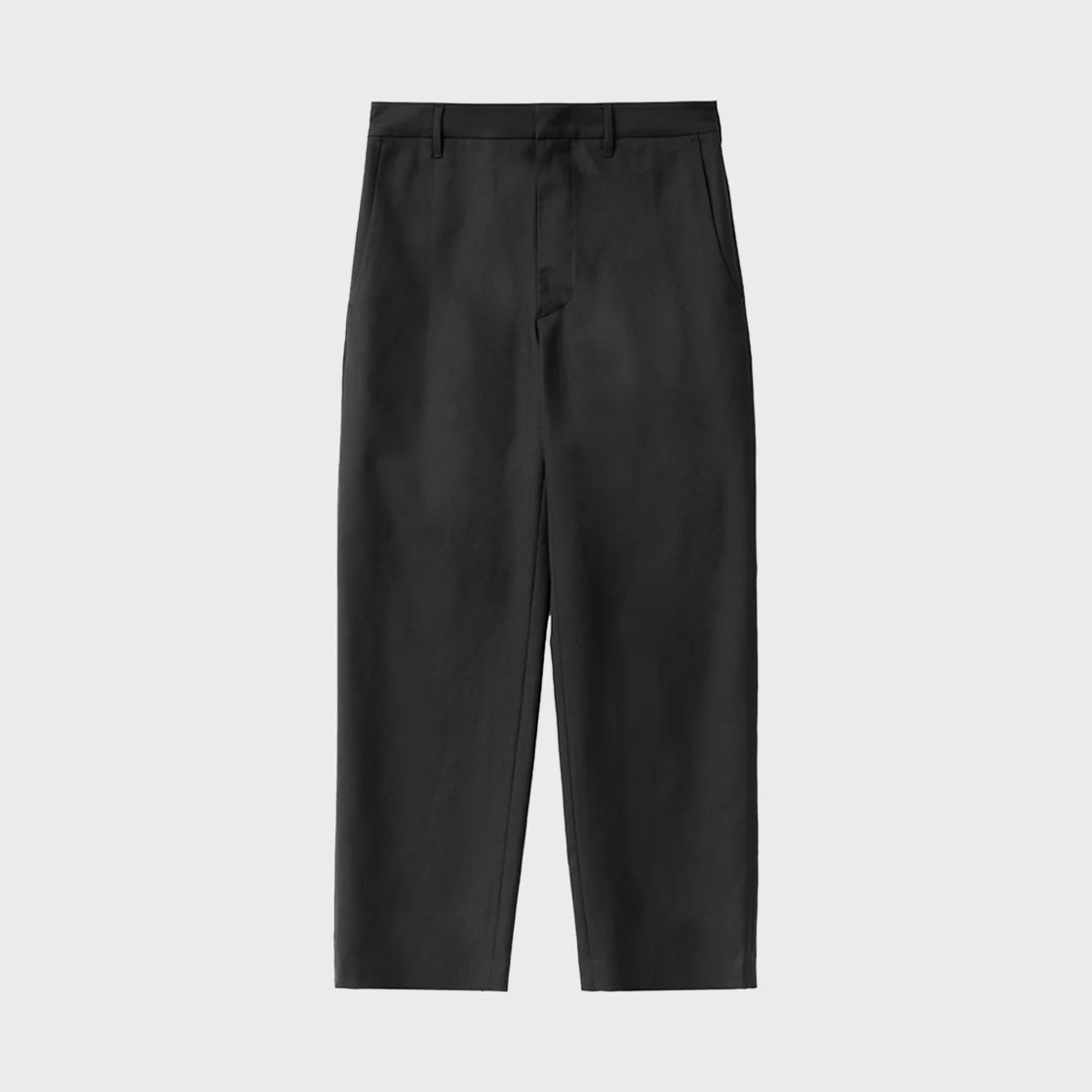 Wool One Tuck Trouser, Black