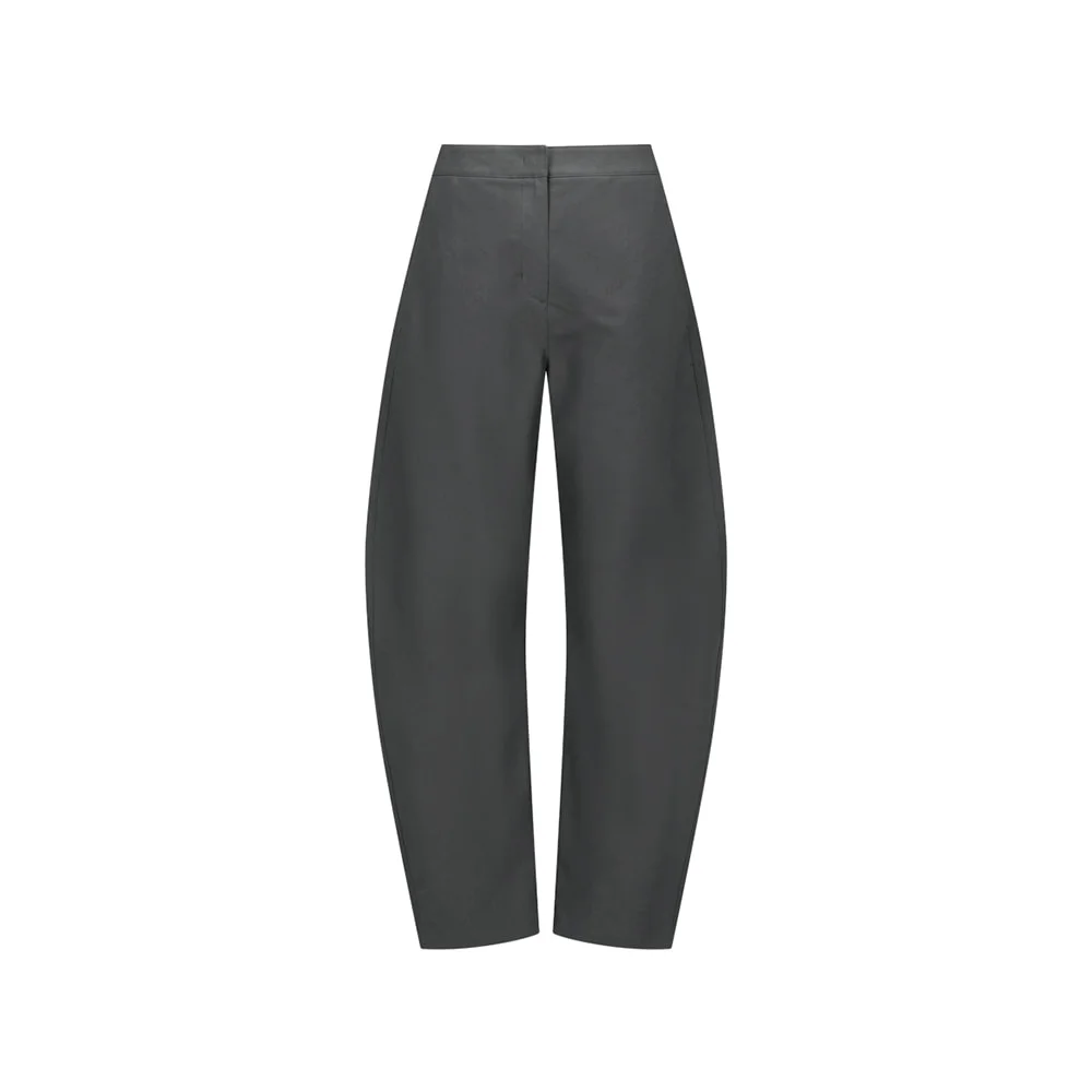 Curved long pants, Charcoal