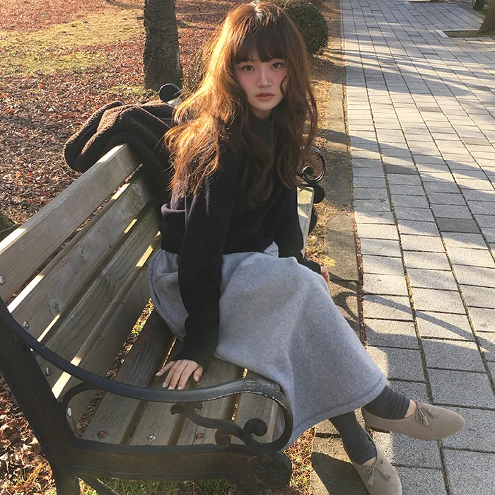 Soft cloud skirt (Gray)
