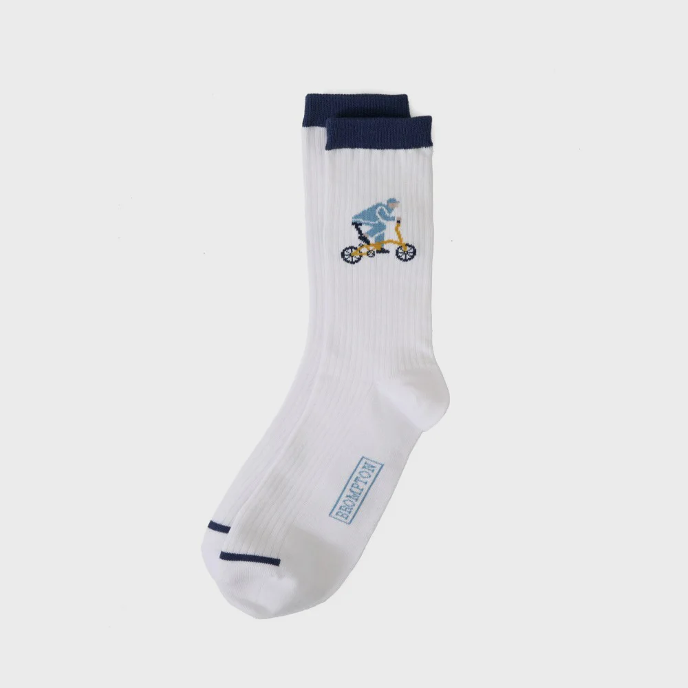 BICYCLE GRAPHIC SOCKS - WHITE (P265ASO104)
