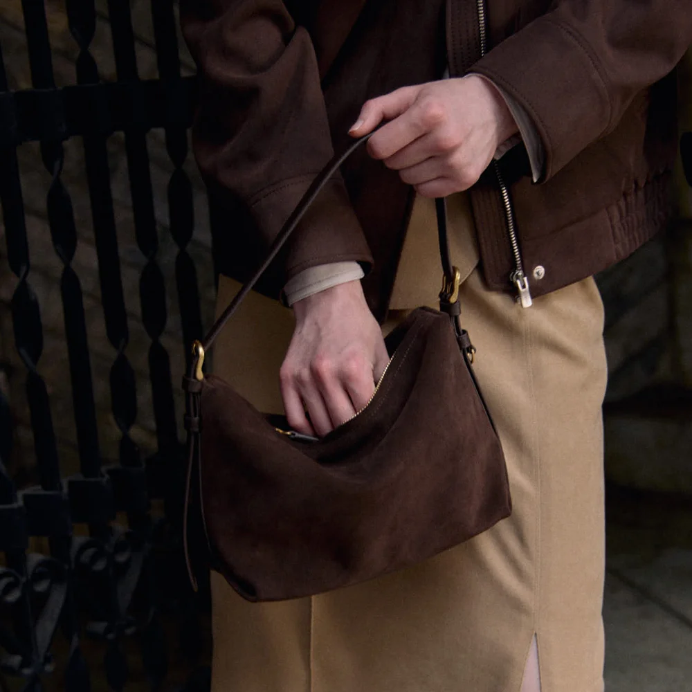 Sac Dewey Suede Marron