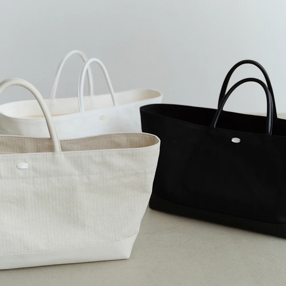 CANVAS BOAT BAG_HERRINGBONE BLACK_OE2G2MBA40HBK