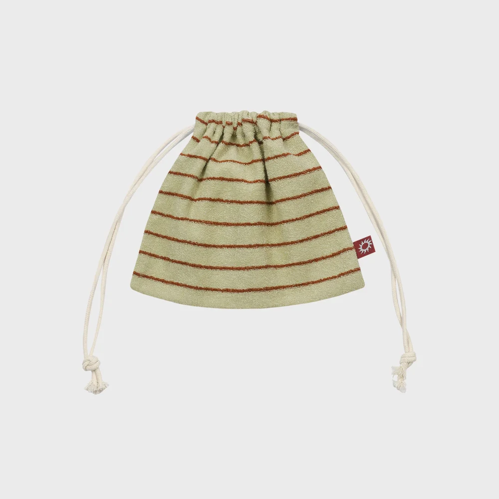 Stripe Pouch Brown
