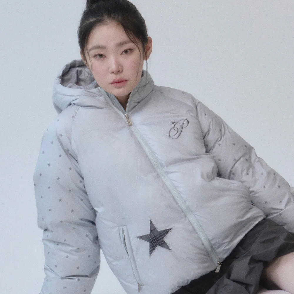 CHECK STAR PATCH DOWN GRAY