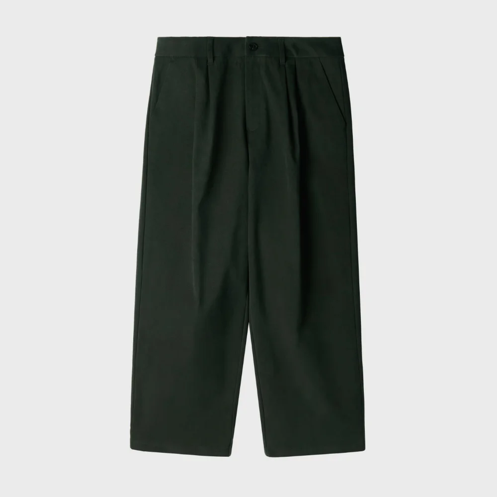 BRUSHED TWO TUCK TROUSERS - G/KHAKI (P254MPT435)