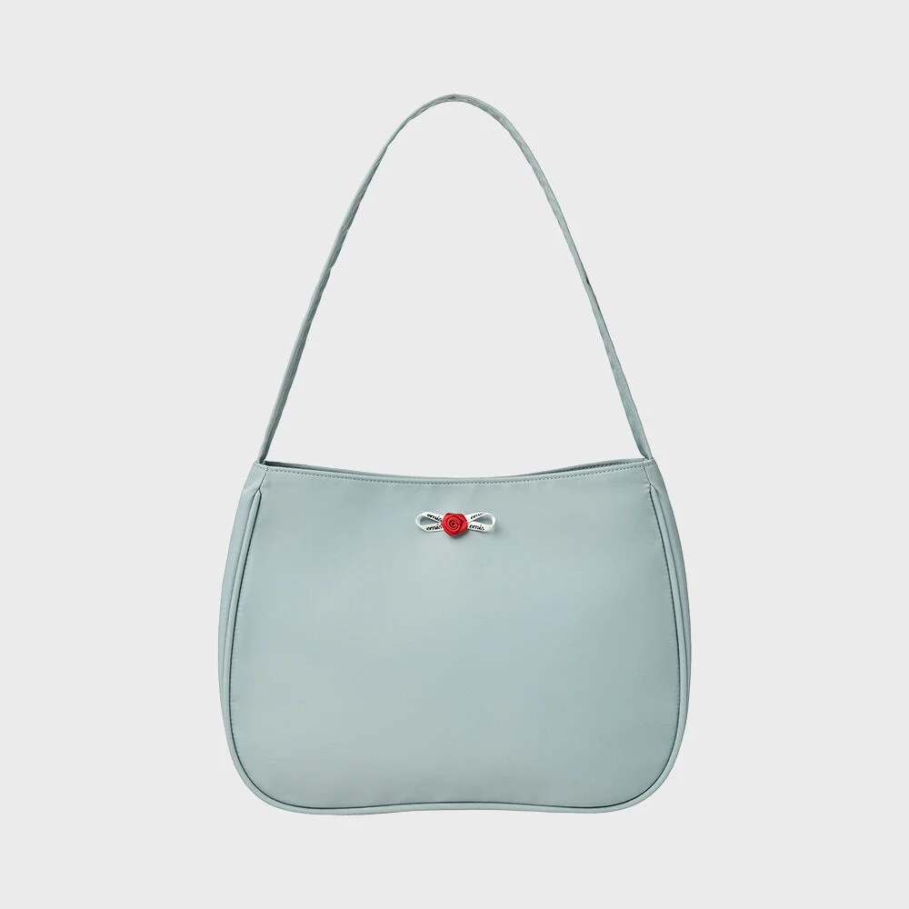 MINI CORSAGE APPLIQUE SHOULDER BAG-SKY BLUE